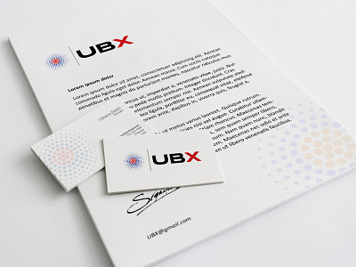 Universal Business Experts (UBX) brand design branding business card design design graphicdesign letterhead design logo logo design mock up mockup mockup design stationery stationery design stationery mockup