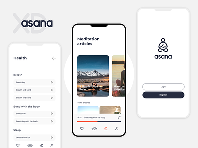 Asana #2 - App UI 2019 app asana minimal app yoga