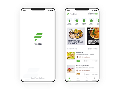 Foodbox - Food Delivery App (Swiggy clone) food app ui food delivery app foodbox redesign restaurant app