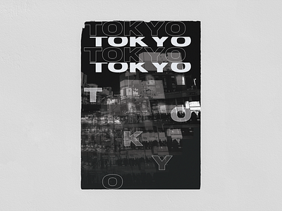 Tokyo adobe black white design graphic design greyscale illustrator poster poster a day poster challenge tokyo