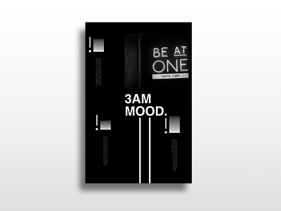 3AM adobe black white design graphic design indesign poster poster a day poster challenge