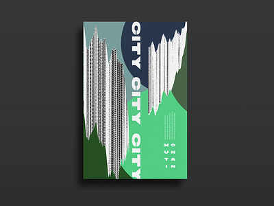 City Mountain adobe design graphic design illustrator photoshop poster poster a day poster challenge