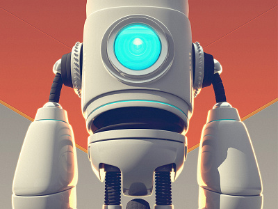 Robot03 3d c4d cg cinema 4d digital illustration render robot vray