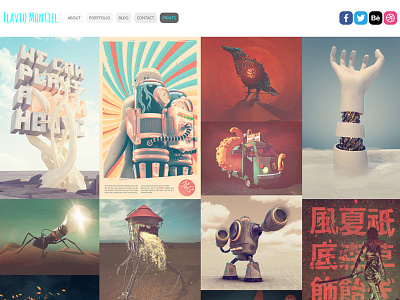 New Portfolio! 3d 3d illustration c4d cg cinema 4d portfolio render web design webdesign