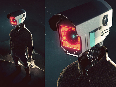 Photon 3d android c4d camera cg cinema 4d cyborg digital illustration planet robot universe