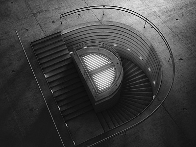 D is for down black and white c4d cinema 4d concept concept art d digital art illustration photoshop stairs
