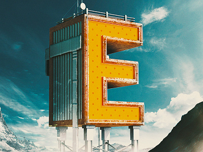 Station E c4d cinema 4d concept concept art digital art e illustration photoshop scifi type
