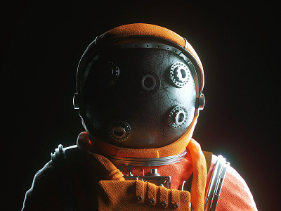 Astronaut #01 3d astronaut c4d cinema 4d concept art illustration octane photoshop scifi