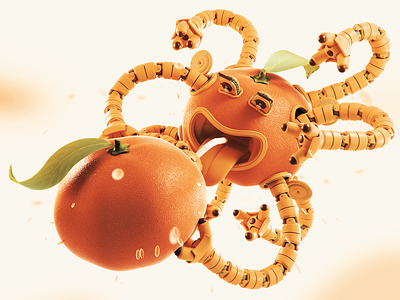 Tangerine Tangerine 3d c4d cinema 4d illustration octane octanerender orange tangerine