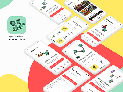 Xplore - A Talent hunt platform shot design flatdesign ios minimalism mobile app design