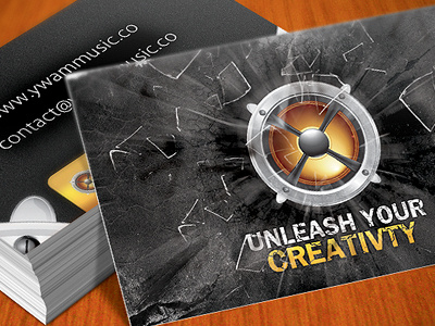 Unleash v2 business card card dark design grunge print printed textured