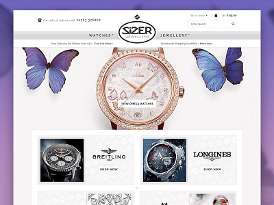 Jewellery Store clean commerce ecommerce jewellery minimal shop store watches website white