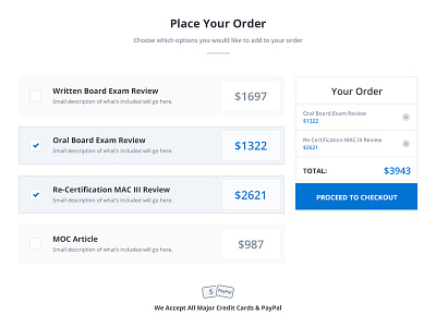 Your Order Widget app blue checkout clean interface minimal order pay ui webapp website white