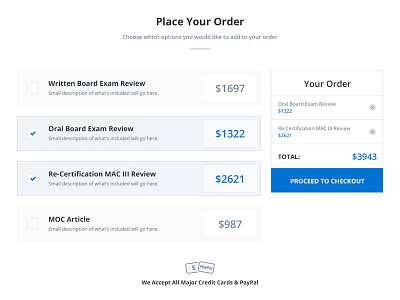 Your Order Widget