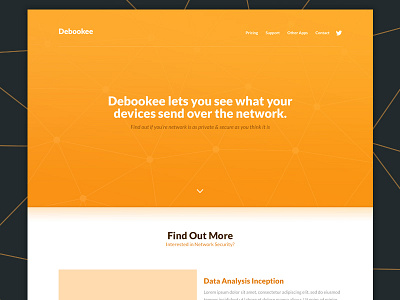 Network Analysis App app bold bootstrap clean landing page responsive simple tech website