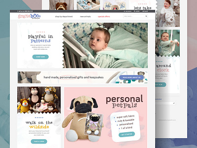 Gracie Boos eCommerce baby child cute design ecommerce fun homepage shop store visualsoft website