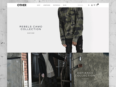 Other eCommerce clean design ecommerce fashion homepage menswear minimal shop store streetwear visualsoft website
