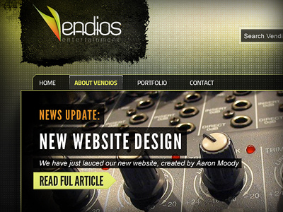 Vendios Website design