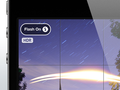 Flash On.. app camera design icon iphone lens mobile ui