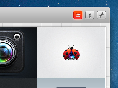 Moodbrrd UI app bug buttons camera cd controlls dribbble icon icons interface lens moodboard moodbrrd ui