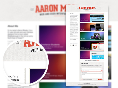 Portfolio v5 aaron moody apple clean design designer folio interface ios minimal personal portfolio v5 website work