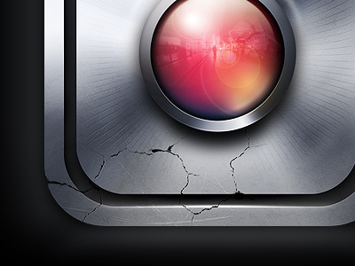 Icon Update app apple colour cracks design glass icon ios lens metal orb reflection