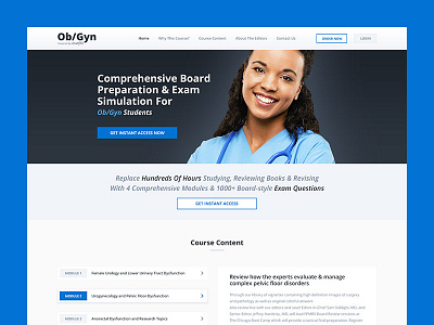 Erudyte - Ob/Gyn Test healthcare ui ux website