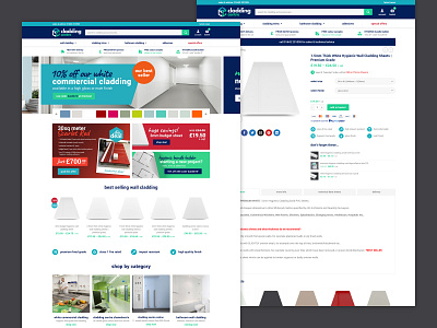 Cladding eCommerce bold brand building business buy cladding ecommerce homepage product productpage sales salesy shop store trade tradesmen ui ux web website