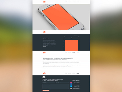 Portfolio clean clear colour dark design flat grey new orange personal portfolio subtle website white