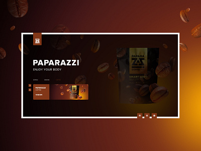 PAPARAZZI branding coctail coffe interface logo site smartfood ui ux web website