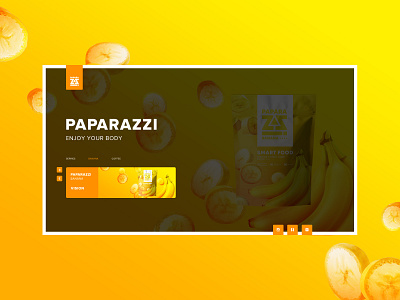 PAPARAZZI banana branding cocktail interface logo packaging site ui ux web website