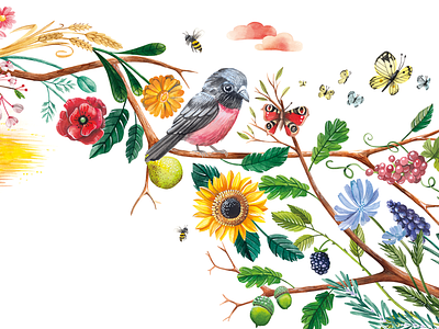 Children's Book Illustration birds book children gouache illustrate illustration kids nature watercolor
