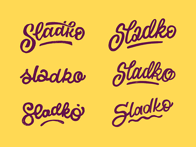 Sladko Sketches initial lettering logo logotype logotypes sketches typography typography logo