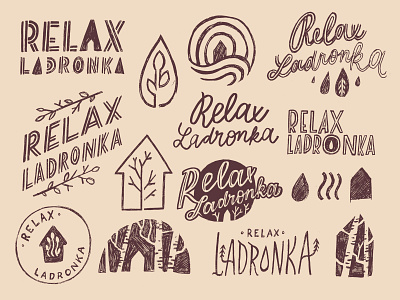 Relax Landrionka Logotype Sketches