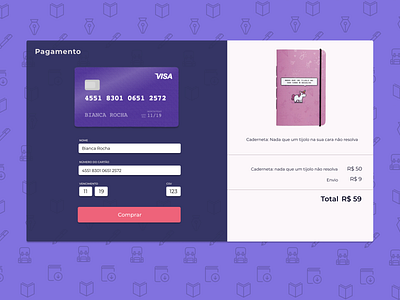 Credit Card Checkout - DailyUI 002 - checkout credit card credit card checkout daily ui dailyui dailyui 002 purple