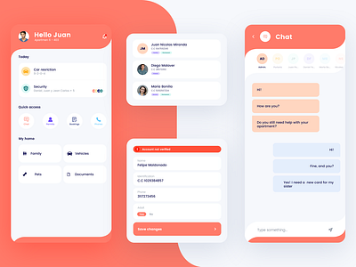 My Home App app chat form home app ui ux