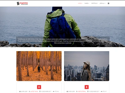 Inspinite app clean design joomla minimal template ui user experience user interface ux web design web theme