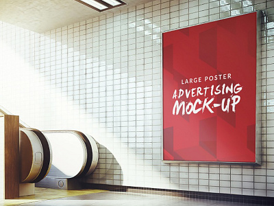 Underground poster mock up design Free Psd design mock mockup mockups poster template templates up web website