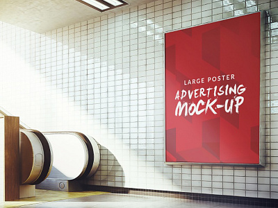 Underground poster mock up design Free Psd