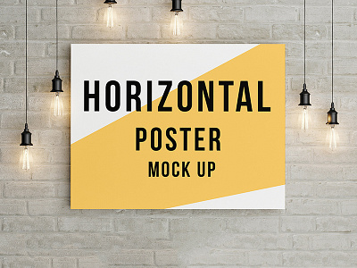 Poster mock up template Free Psd