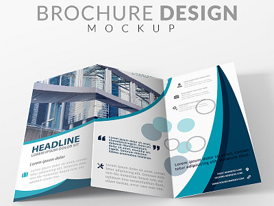 Brochure mock up design Free Psd