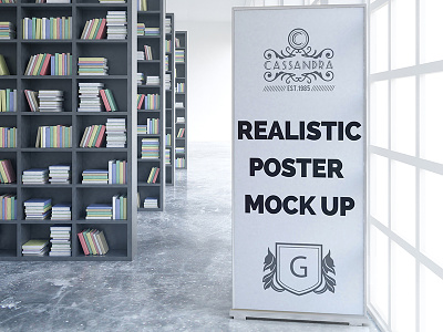 Realistic poster mock up Free Psd mock mockup mockups poster realistic roll template up web website