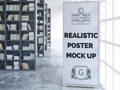 Realistic poster mock up Free Psd