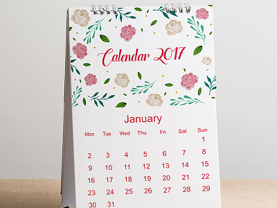 Calendar mock up design Free Psd calendar design floral flower flowers mock mockup template templates up web website