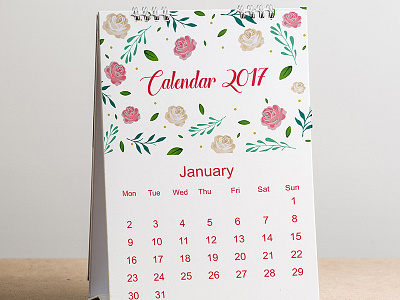 Calendar mock up design Free Psd