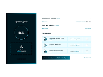 File transfer UI platform digital digital design ui uidesign ux web web design