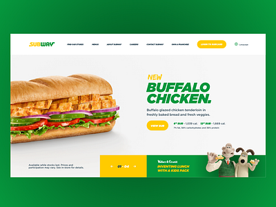 Subway Homepage Redesign design desktop digital digitaldesign homepage landing landing page ui ux web website