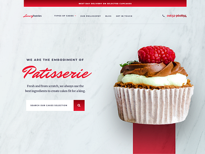 Luxury Patisserie Landing Page cake desktop digital landing page modern ui ui design user experience user interface ux web design