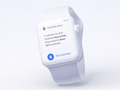 Code Blue ui uidesign user experience ux design watch watchos wearable tech wearables