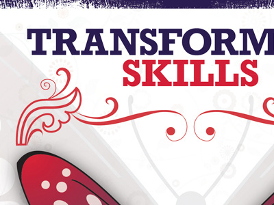 Transforming Skills Leaflet awareness campaign cmyk design print